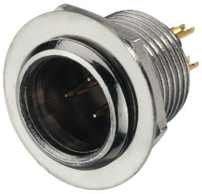 Monacor XLR-308 P gniado montażowe mini XLR